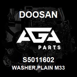 S5011602 Doosan WASHER,PLAIN M33 | AGA Parts