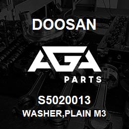 S5020013 Doosan WASHER,PLAIN M3 | AGA Parts