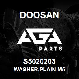 S5020203 Doosan WASHER,PLAIN M5 | AGA Parts