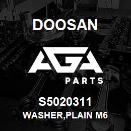 S5020311 Doosan WASHER,PLAIN M6 | AGA Parts