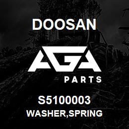 S5100003 Doosan WASHER,SPRING | AGA Parts