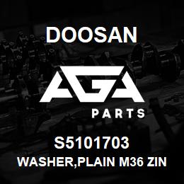 S5101703 Doosan WASHER,PLAIN M36 ZINGUEES | AGA Parts