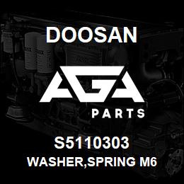 S5110303 Doosan WASHER,SPRING M6 | AGA Parts