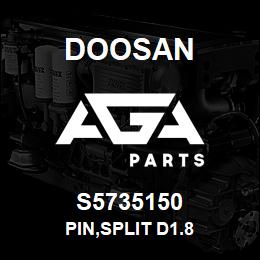 S5735150 Doosan PIN,SPLIT D1.8 | AGA Parts