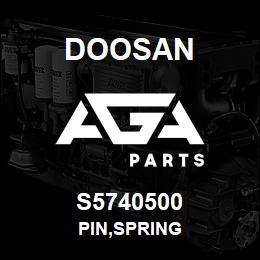 S5740500 Doosan PIN,SPRING | AGA Parts