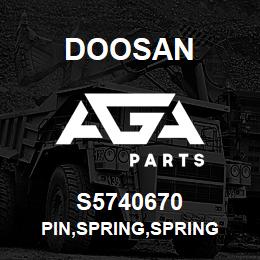 S5740670 Doosan PIN,SPRING,SPRING | AGA Parts