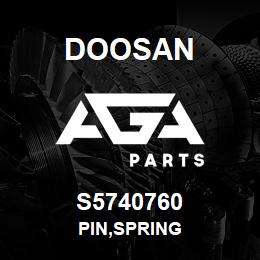 S5740760 Doosan PIN,SPRING | AGA Parts