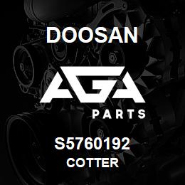 S5760192 Doosan COTTER | AGA Parts