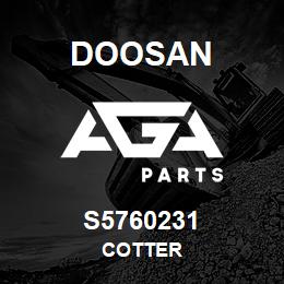 S5760231 Doosan COTTER | AGA Parts