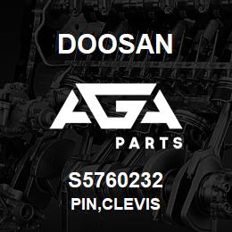 S5760232 Doosan PIN,CLEVIS | AGA Parts