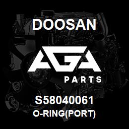 S58040061 Doosan O-RING(PORT) | AGA Parts