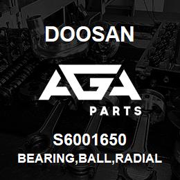 S6001650 Doosan BEARING,BALL,RADIAL | AGA Parts