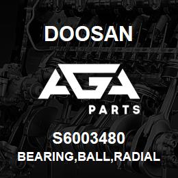 S6003480 Doosan BEARING,BALL,RADIAL | AGA Parts