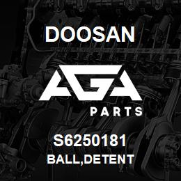 S6250181 Doosan BALL,DETENT | AGA Parts