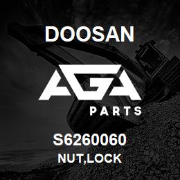 S6260060 Doosan NUT,LOCK | AGA Parts