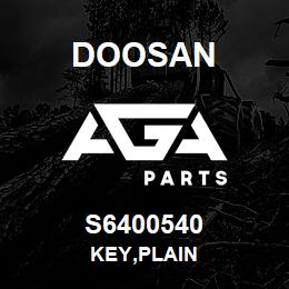 S6400540 Doosan KEY,PLAIN | AGA Parts