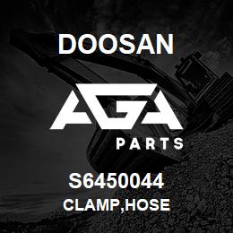 S6450044 Doosan CLAMP,HOSE | AGA Parts