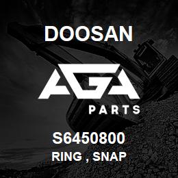 S6450800 Doosan RING , SNAP | AGA Parts