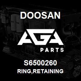 S6500260 Doosan RING,RETAINING | AGA Parts