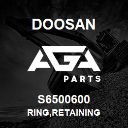 S6500600 Doosan RING,RETAINING | AGA Parts