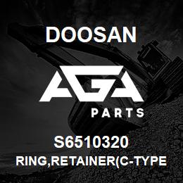 S6510320 Doosan RING,RETAINER(C-TYPE) | AGA Parts