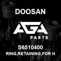 S6510400 Doosan RING,RETAINING,FOR HOLE,C TYPE | AGA Parts