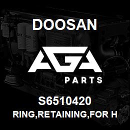 S6510420 Doosan RING,RETAINING,FOR HOLE,C TYPE | AGA Parts