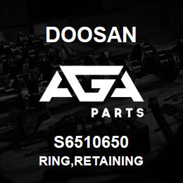 S6510650 Doosan RING,RETAINING | AGA Parts