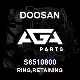 S6510800 Doosan RING,RETAINING | AGA Parts