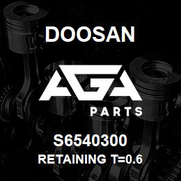 S6540300 Doosan RETAINING T=0.6 | AGA Parts