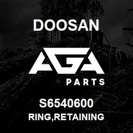 S6540600 Doosan RING,RETAINING | AGA Parts