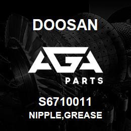 S6710011 Doosan NIPPLE,GREASE | AGA Parts