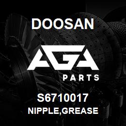 S6710017 Doosan NIPPLE,GREASE | AGA Parts