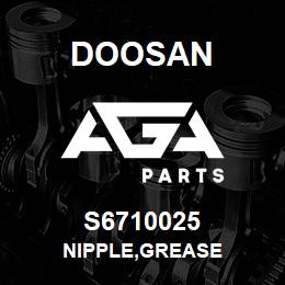 S6710025 Doosan NIPPLE,GREASE | AGA Parts