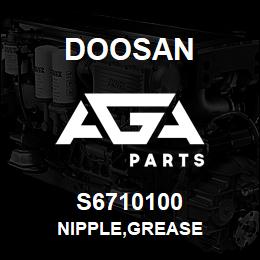 S6710100 Doosan NIPPLE,GREASE | AGA Parts