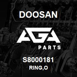 S8000181 Doosan RING,O | AGA Parts