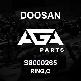 S8000265 Doosan RING,O | AGA Parts