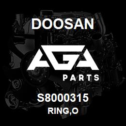 S8000315 Doosan RING,O | AGA Parts