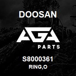 S8000361 Doosan RING,O | AGA Parts