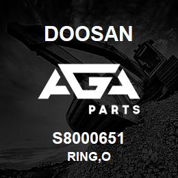 S8000651 Doosan RING,O | AGA Parts