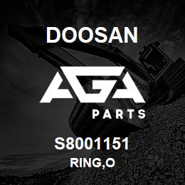 S8001151 Doosan RING,O | AGA Parts