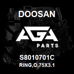 S8010701C Doosan RING,O,75X3.1 | AGA Parts