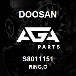 S8011151 Doosan RING,O | AGA Parts