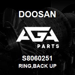 S8060251 Doosan RING,BACK UP | AGA Parts