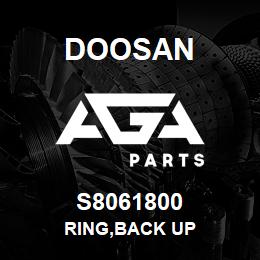 S8061800 Doosan RING,BACK UP | AGA Parts