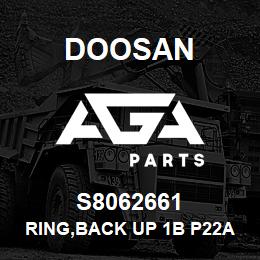 S8062661 Doosan RING,BACK UP 1B P22A | AGA Parts