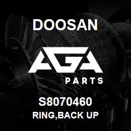 S8070460 Doosan RING,BACK UP | AGA Parts