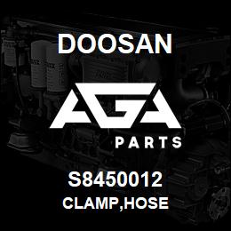 S8450012 Doosan CLAMP,HOSE | AGA Parts