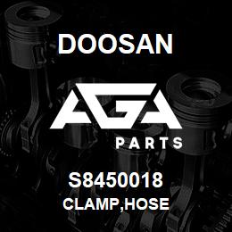 S8450018 Doosan CLAMP,HOSE | AGA Parts