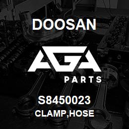 S8450023 Doosan CLAMP,HOSE | AGA Parts